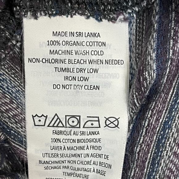 prAna Hoodie Mens M Multicolor‎ Striped Dweller Terry Knit Regular Fit Pullover - Picture 9 of 13